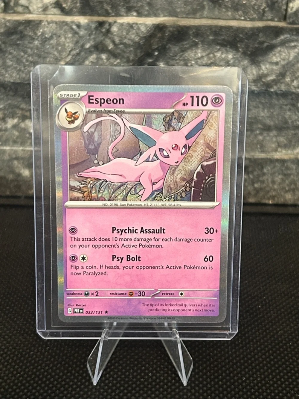 Pokemon‎ Espeon 033/131 Holo from Prismatic Evolutions Set M/NM